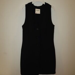 Abercrombie & Fitch Black Sleeveless Mini Dress